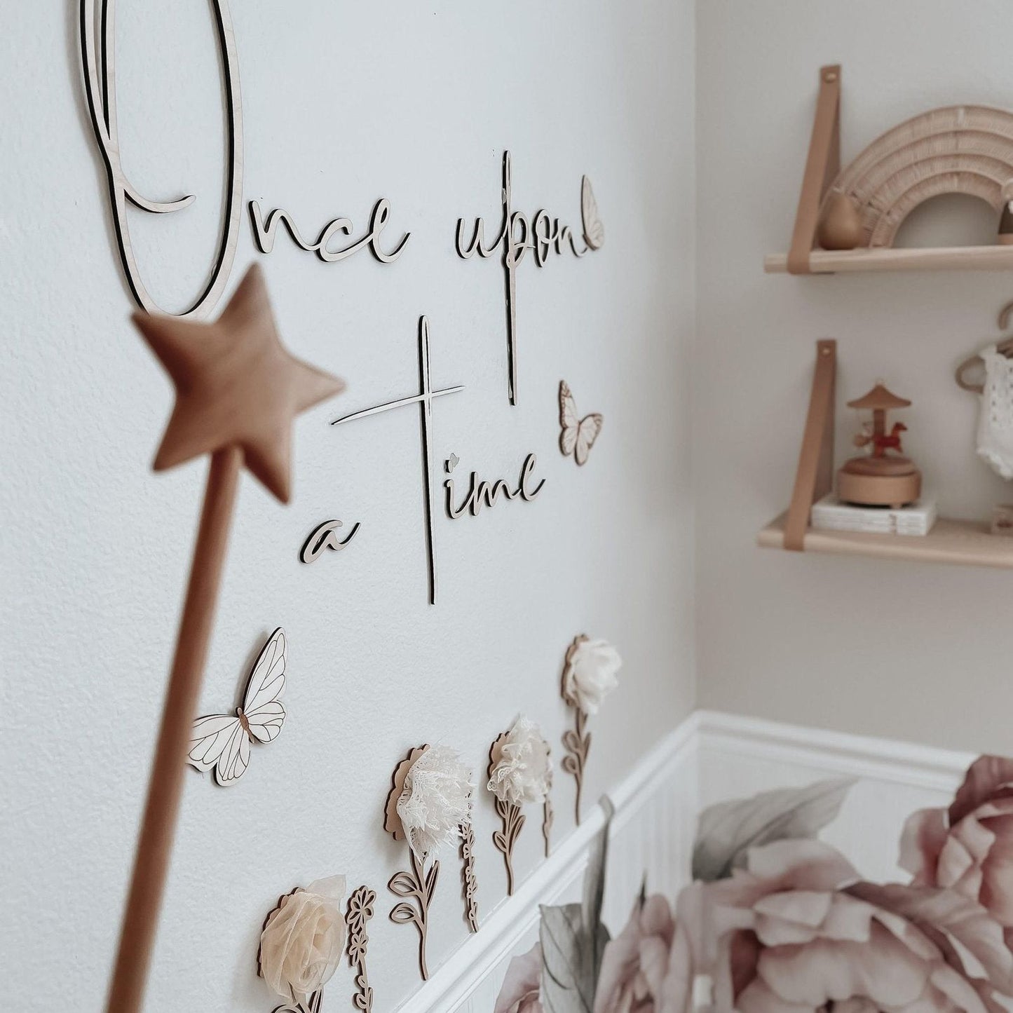 Houten Tekst 'Once upon a time'
