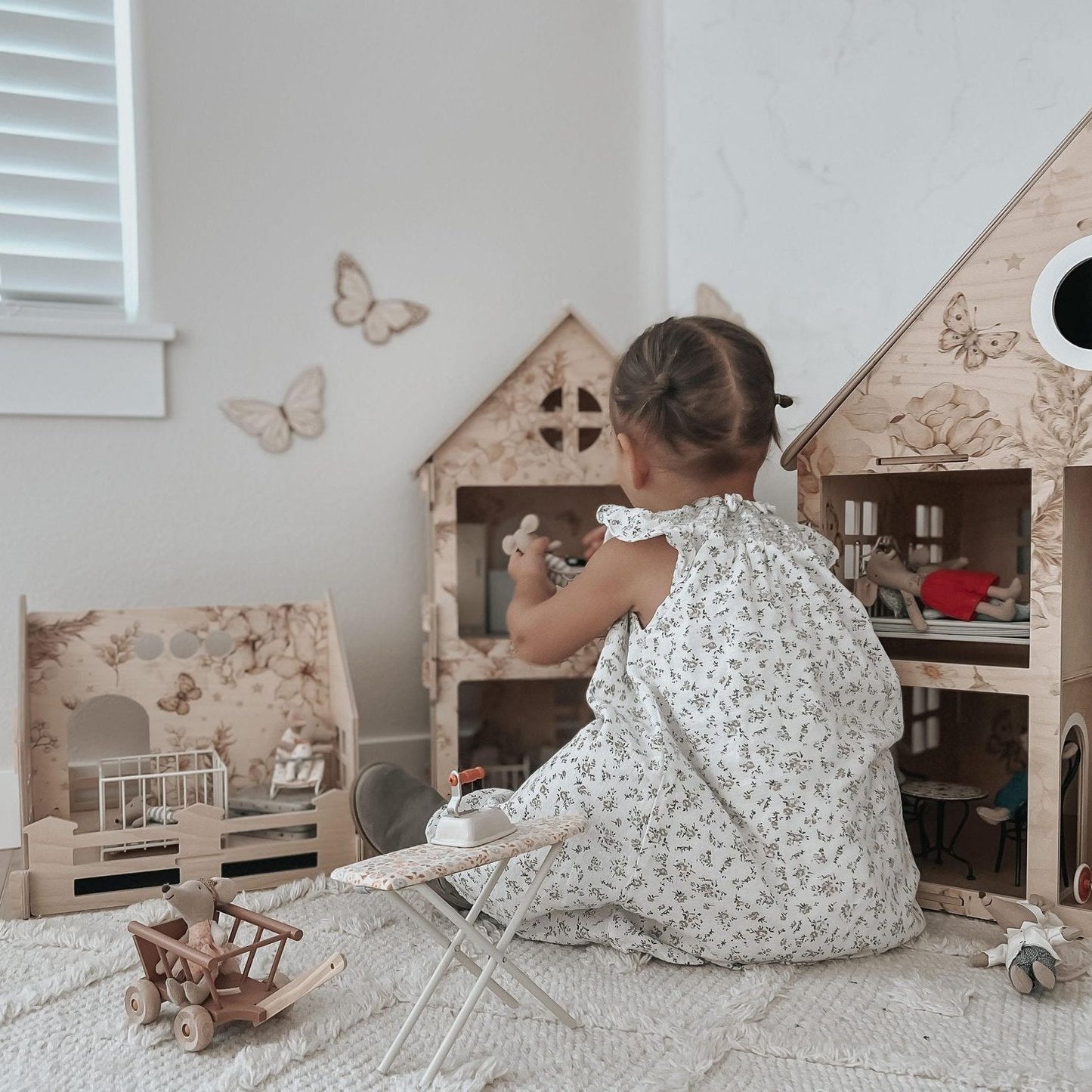 Houten poppenhuis' Butterfly' Medium