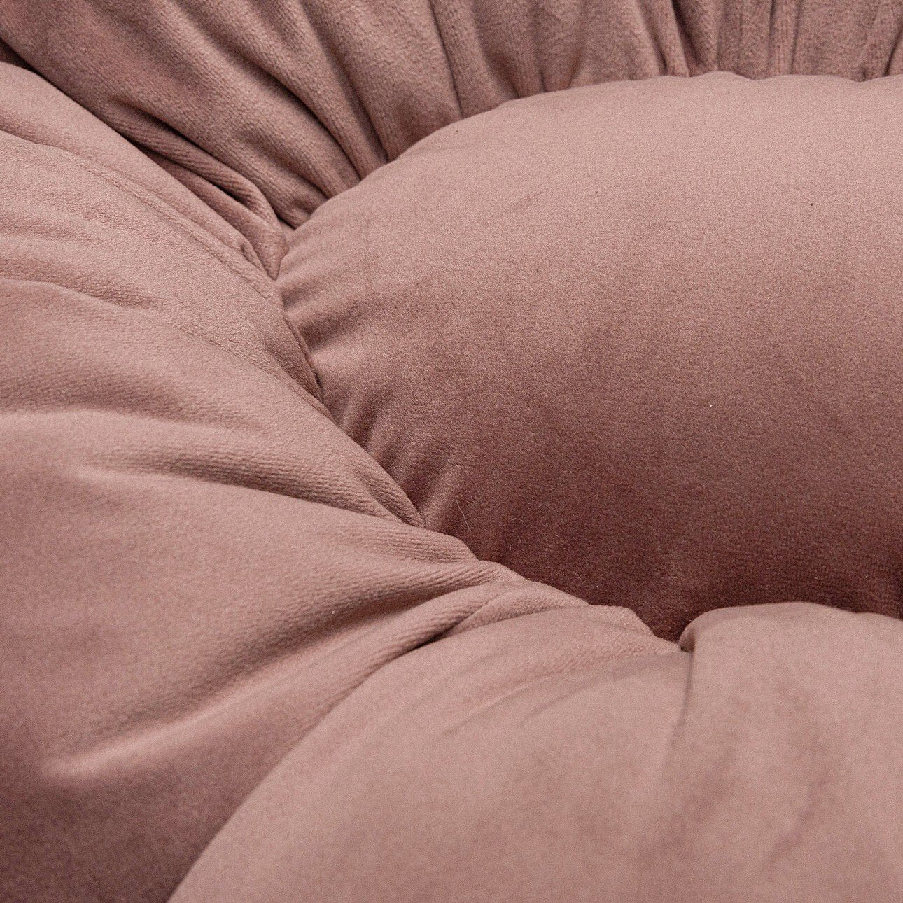 Pouf/tapis de jeu XL en velours 'Fleur' Corail