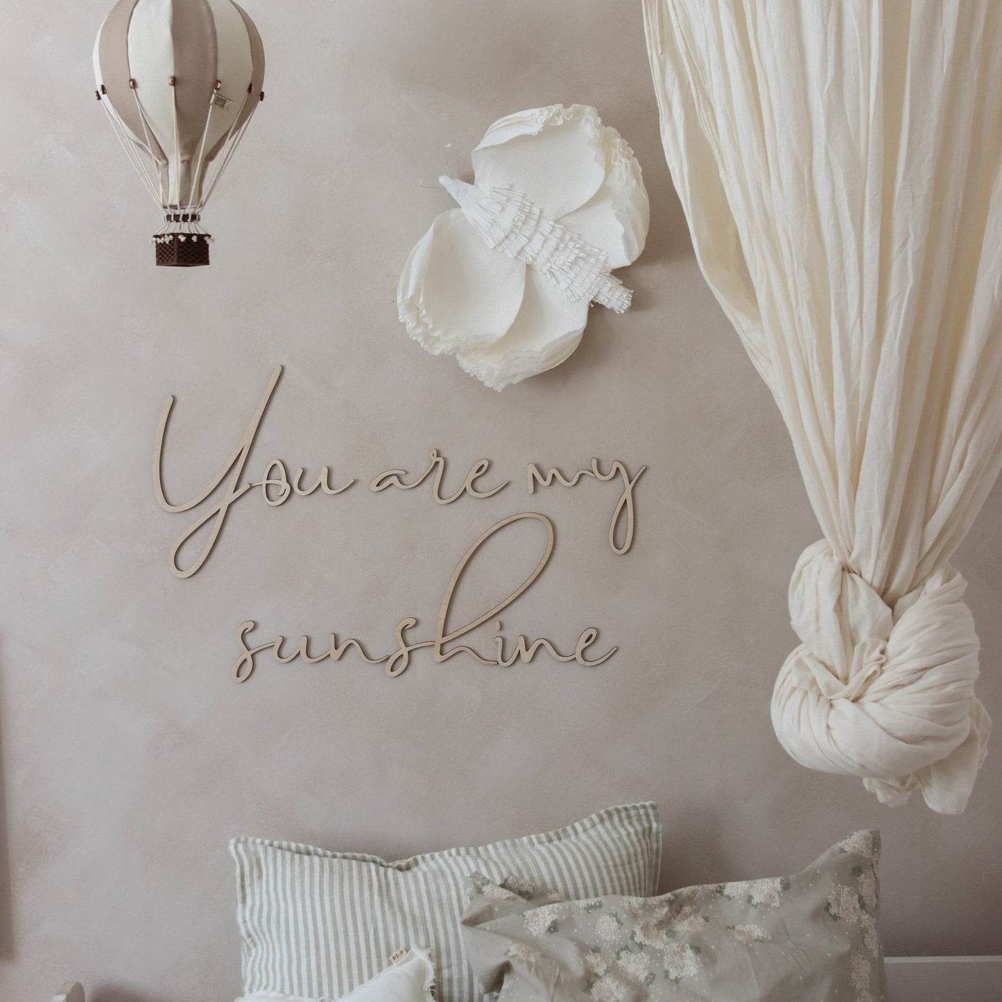Wooden Text 'You are my sunshine'