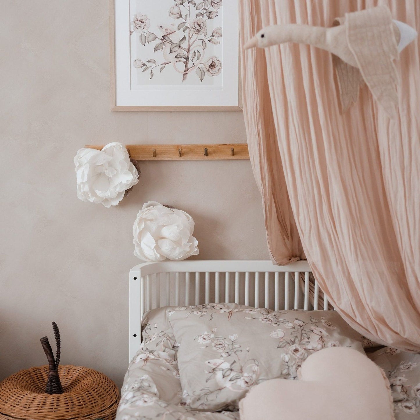 Parure de lit « Souris florales » recto verso