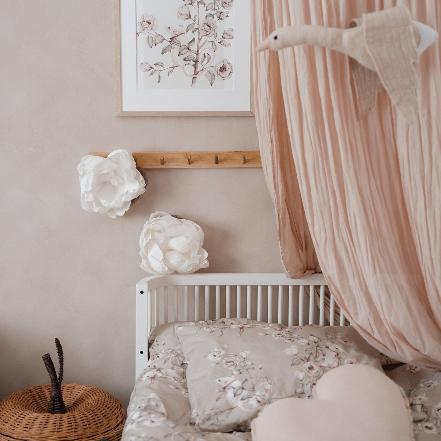 Wandbloemen set Cream- 3pcs
