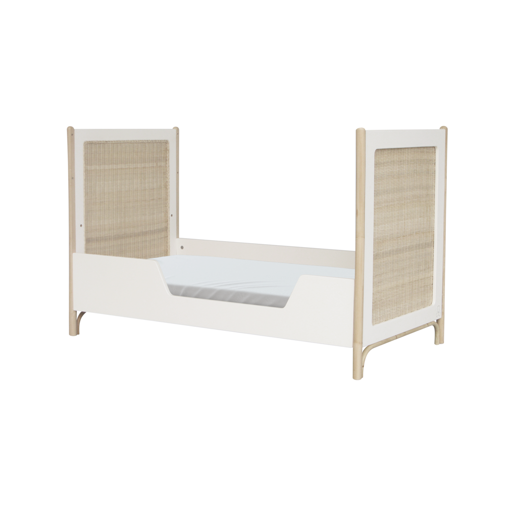 Oceania Rattan Evolutive Bed 60 x 120 - Neige