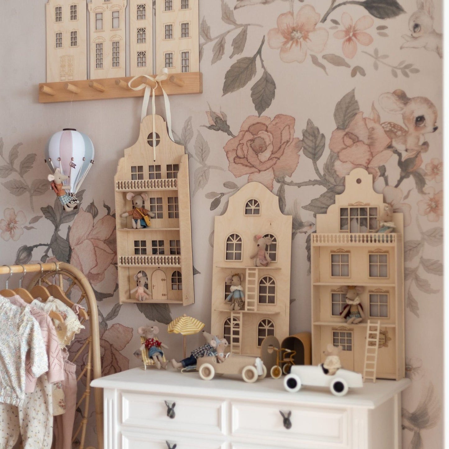 Lucht ballon- Pink Gray White