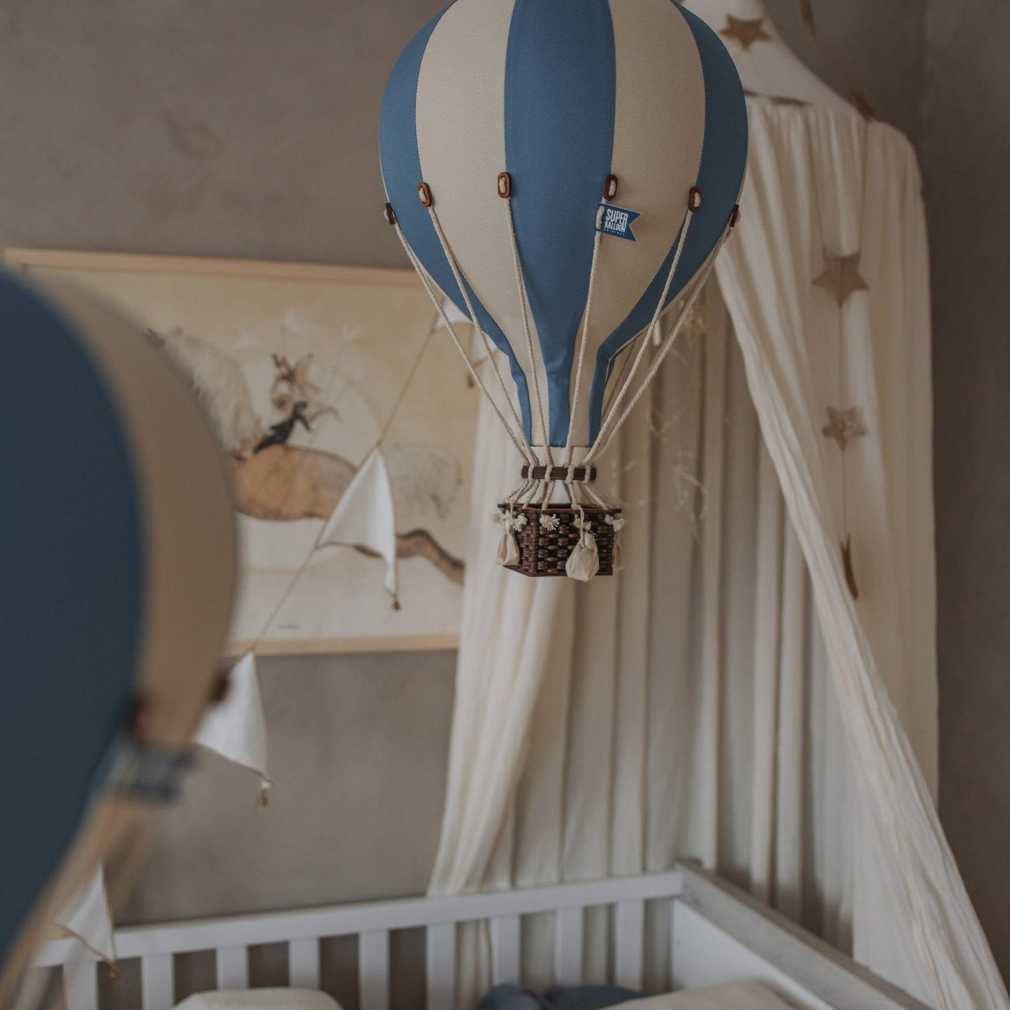 Lucht ballon- Blue & Cream