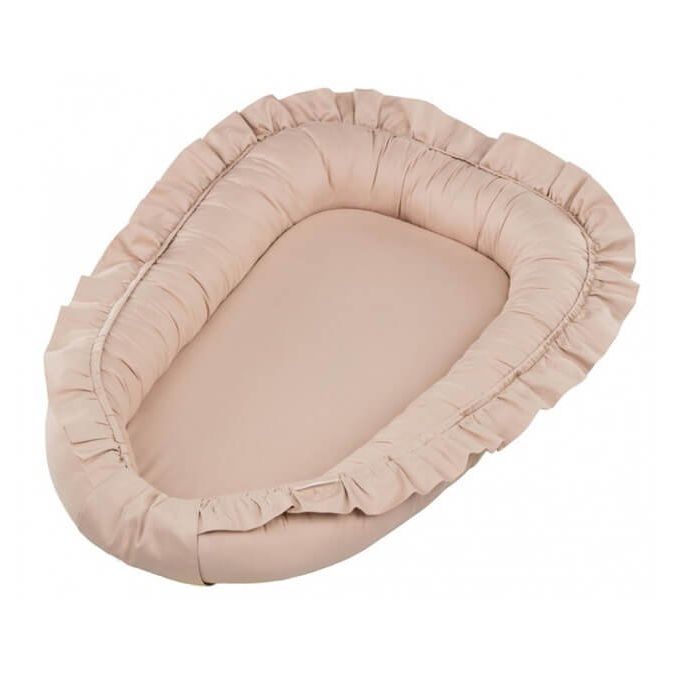 Cotton & Sweets baby nest Simply Glamor with ruffle Nude