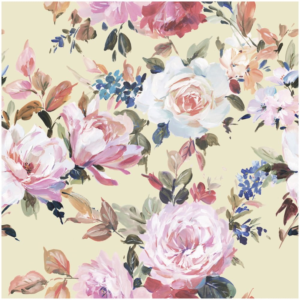 Pivoines-Jaune-Papier Peint
