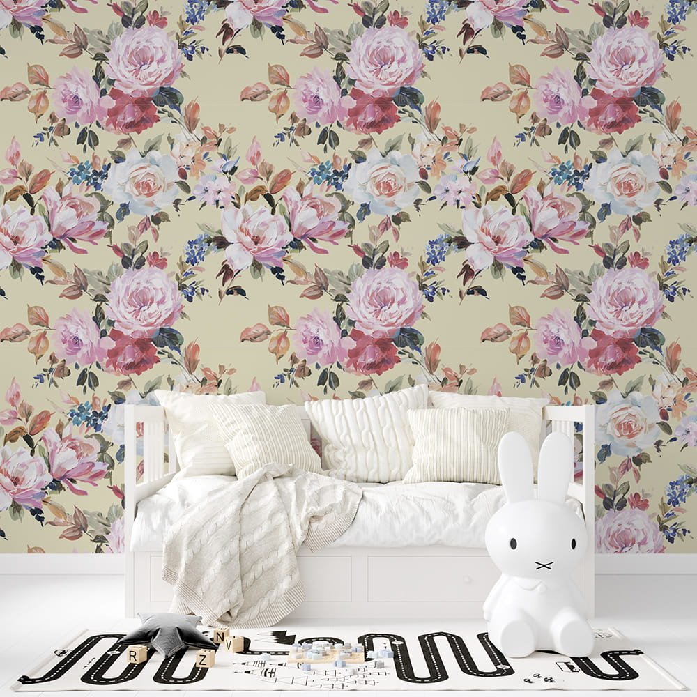 Pivoines-Jaune-Papier Peint