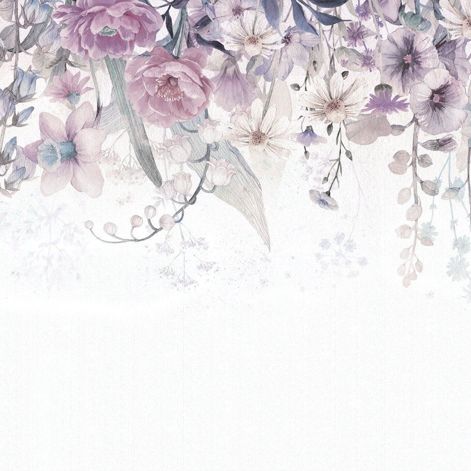 Bloom up-Purple- Behang