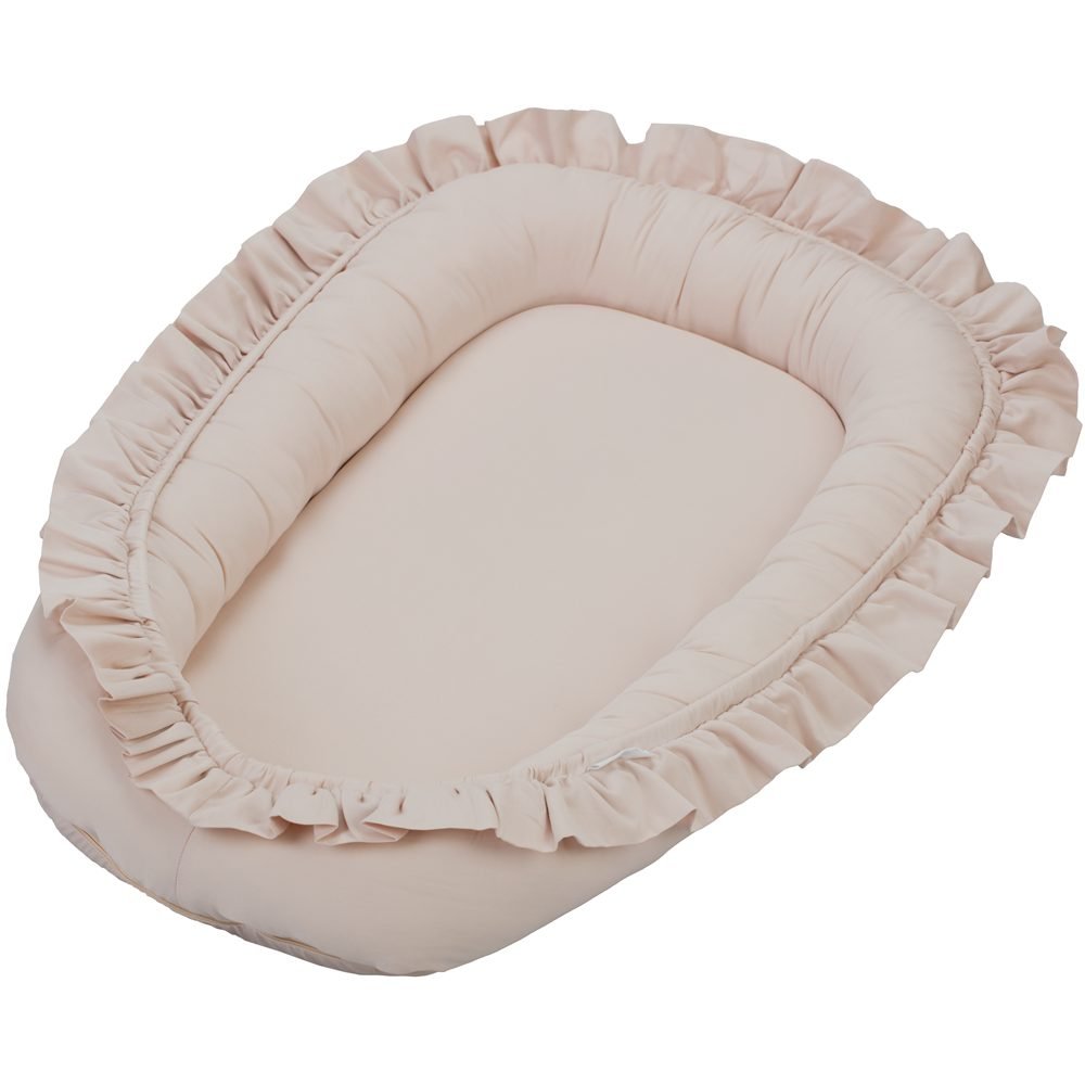 Cotton & Sweets baby nest Simply Glamor with ruffle Powder Pink