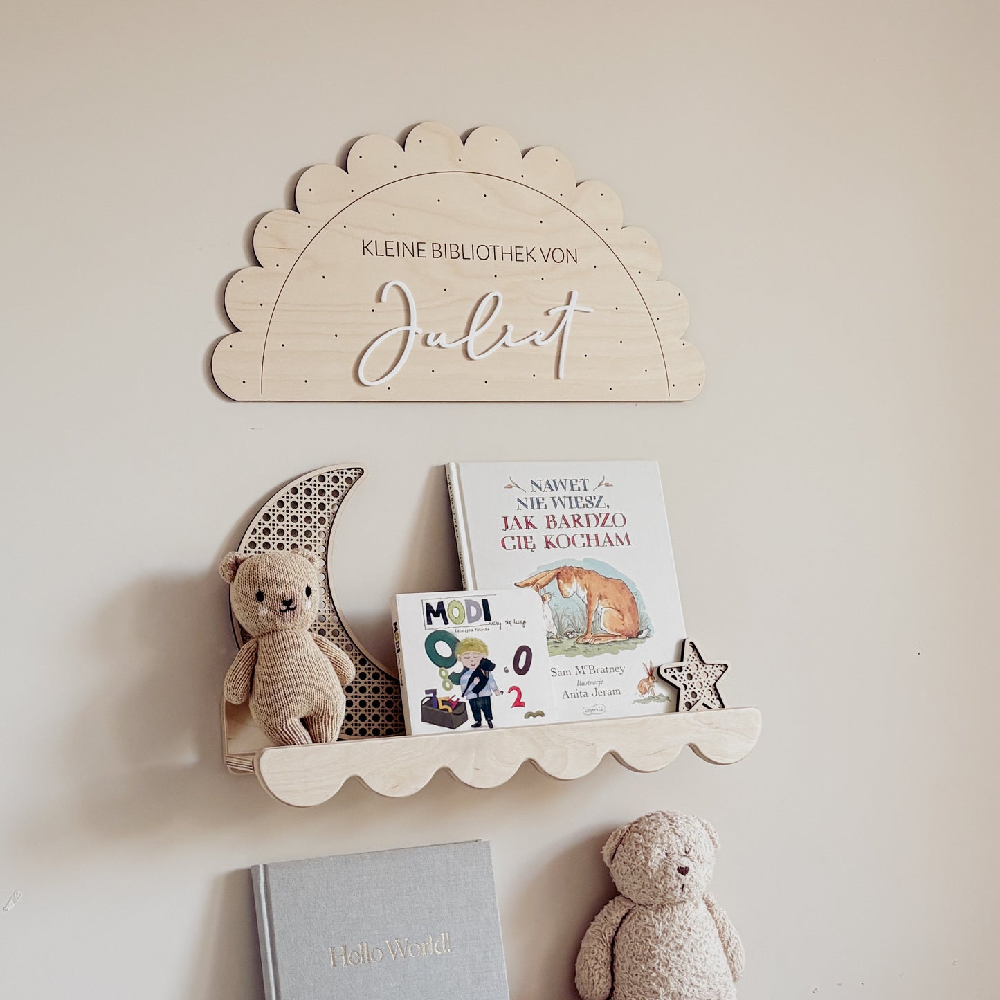 Bibliotheek / Speelhoek bord met naam