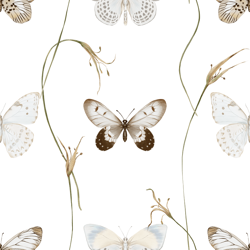 Sienna Butterflies - 2 rollen- Behang