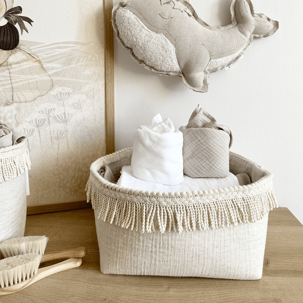Care Basket 'Boho Twist Natural' Square