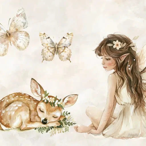 Fairy deer Behang