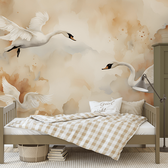 Fond d'écran fantastique de cygnes