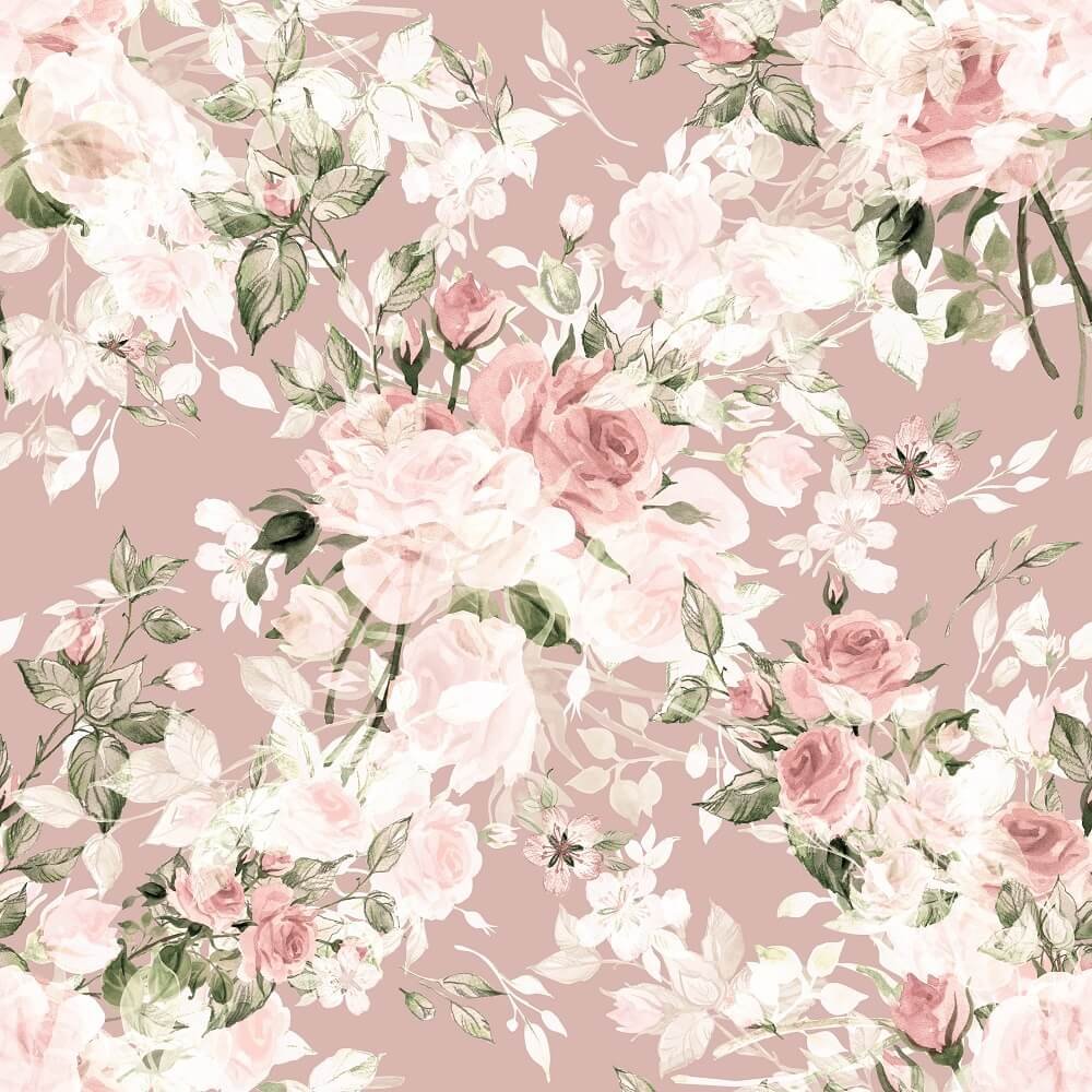 Rose poudré - 2 rouleaux - Papier peint