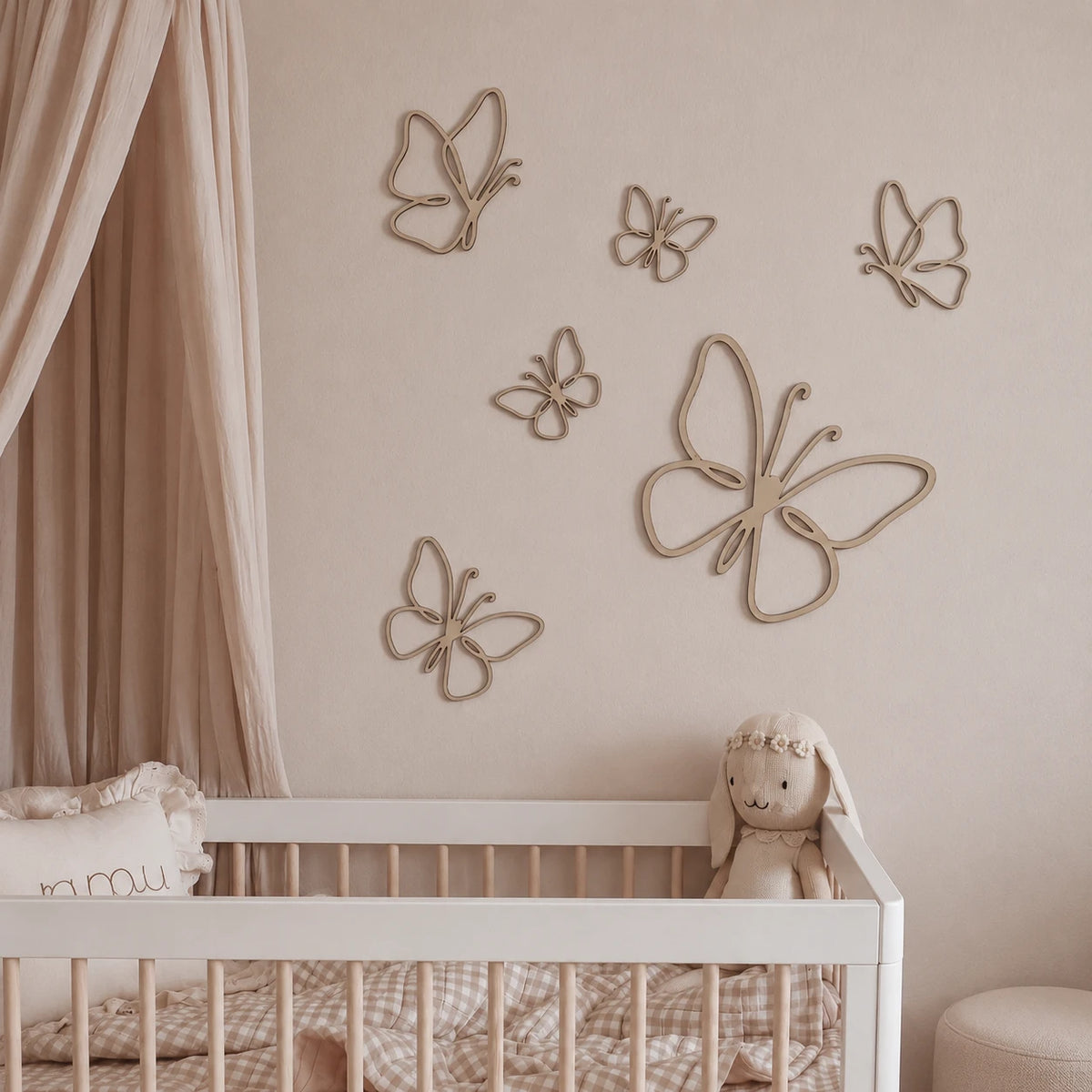 Decoratieve vlinders - set van 6 stuks