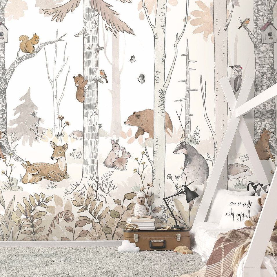 Forest -Sepia Behang