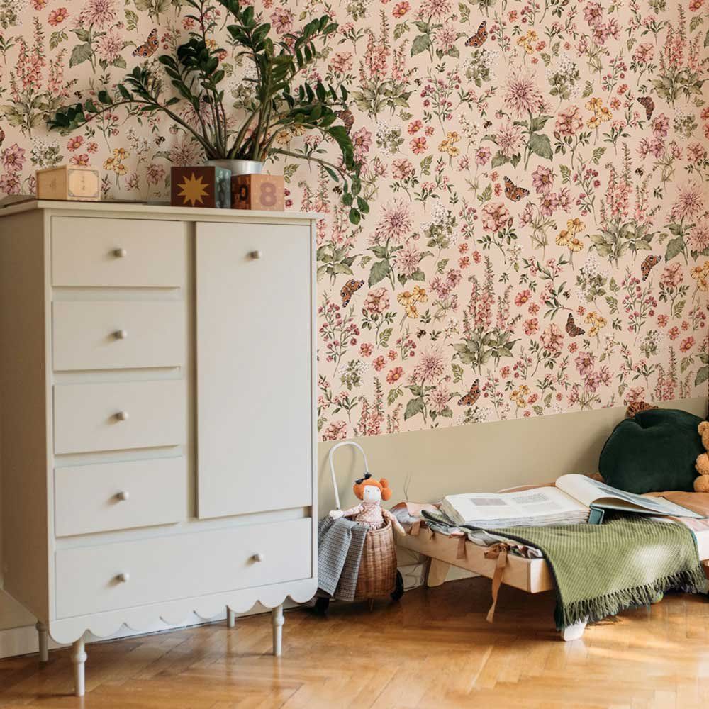 'Floral countryside' Behang