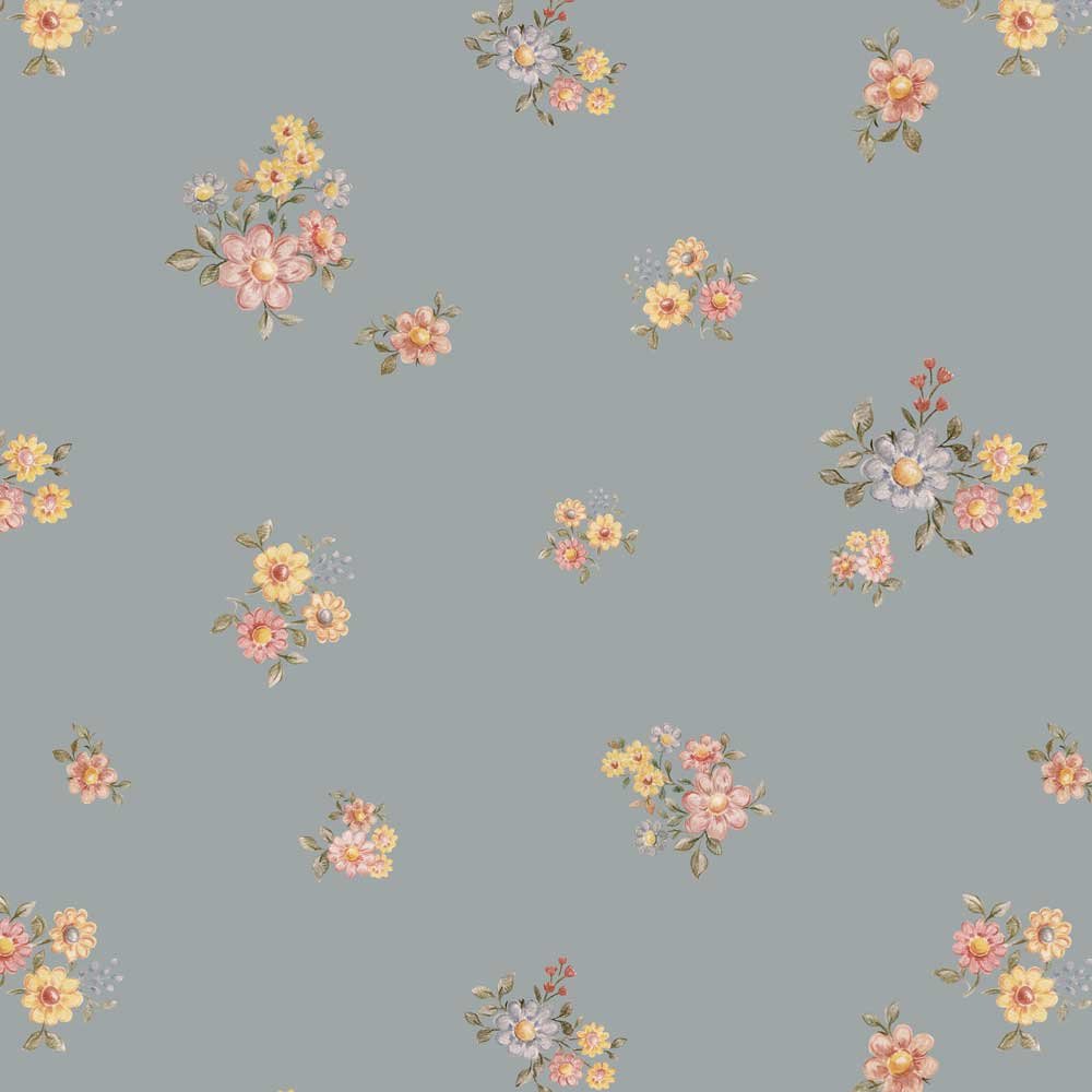 Flowers minimini Dark' Behang