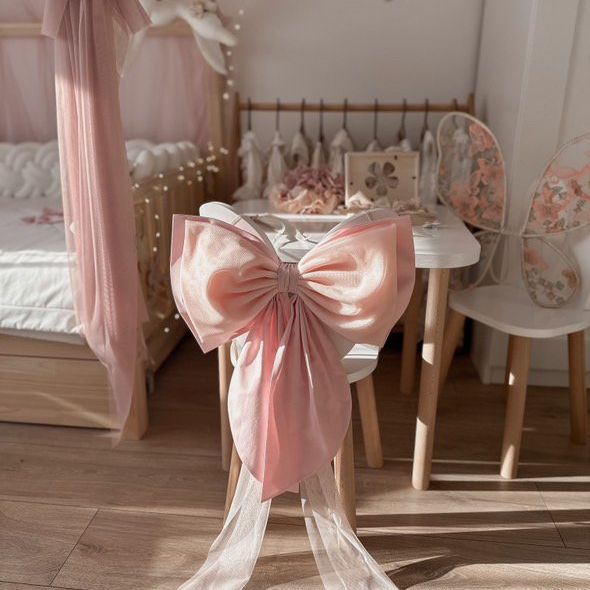 XL tulle bow - Light pink