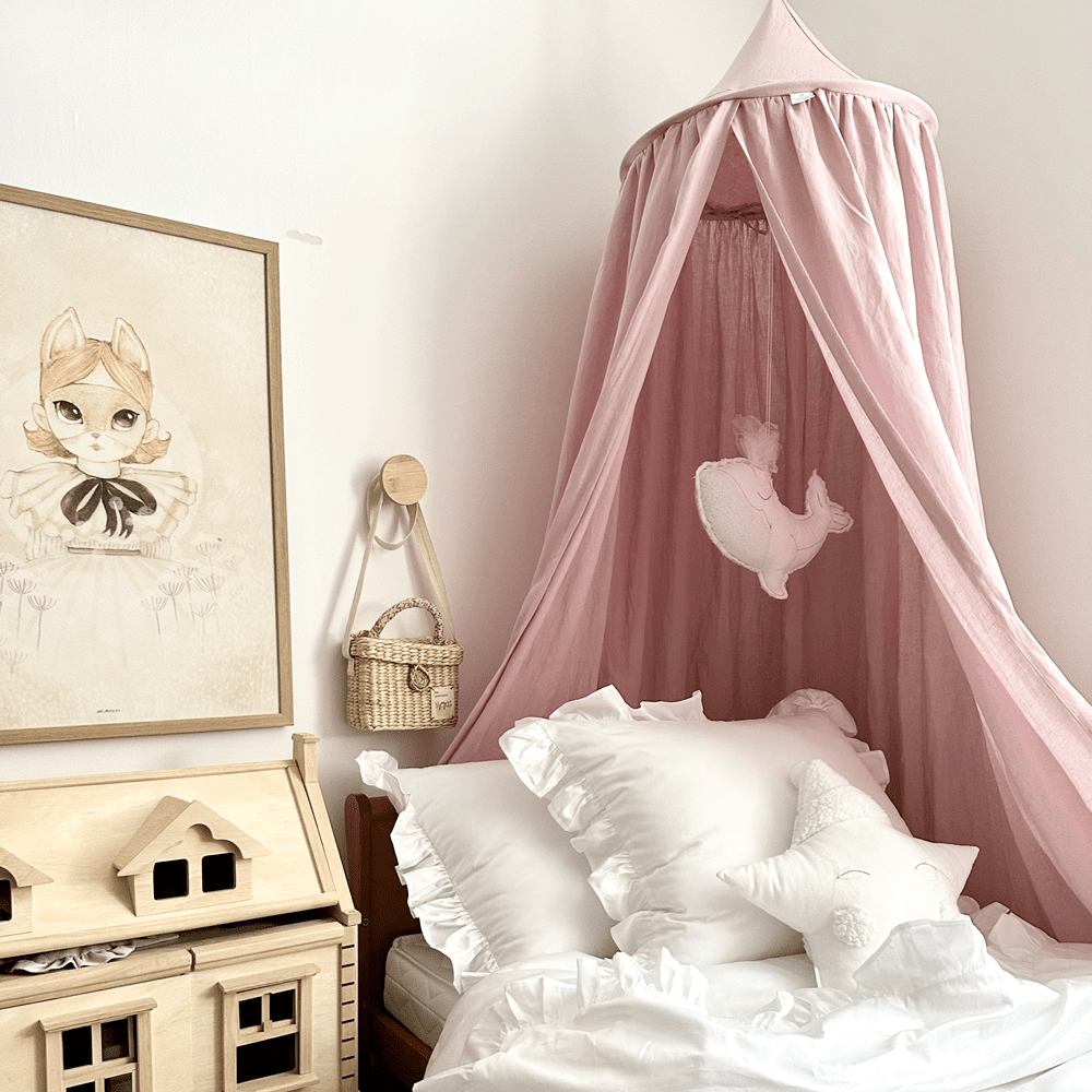 Junior 'Margaret' linnen set met ruffles White - Cotton & Sweets 100 x 135