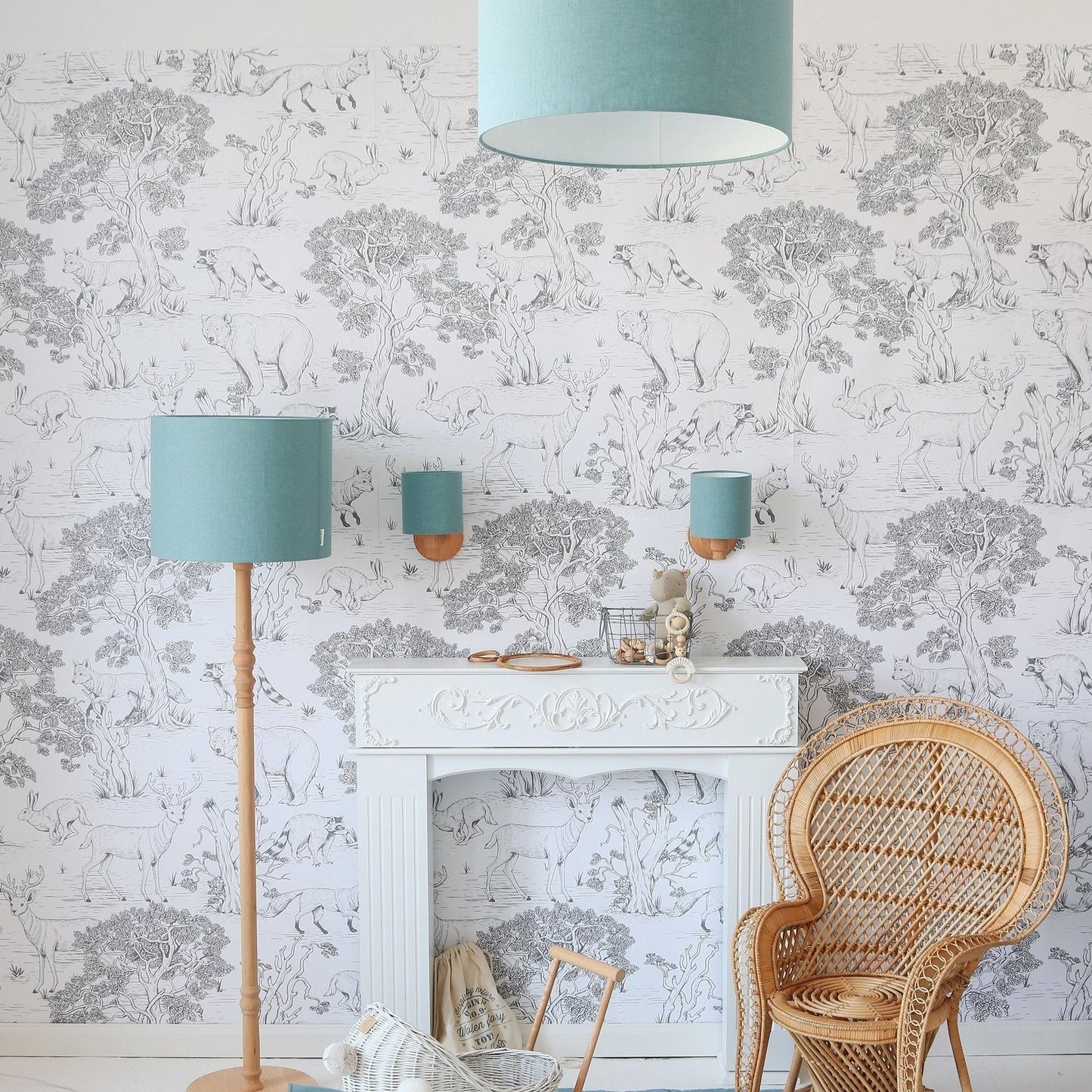 Hanging lamp Linen-Mint