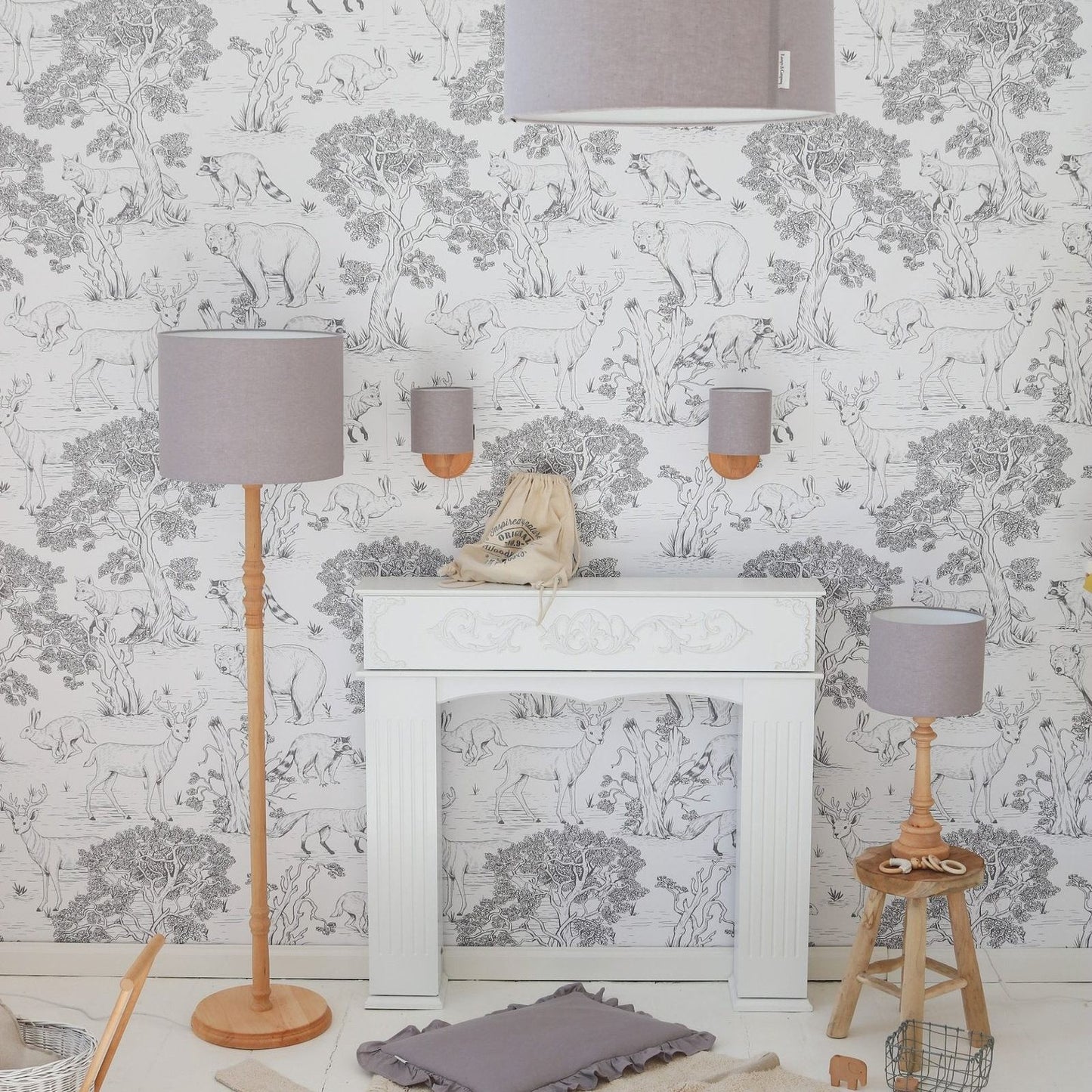 Hanglamp Linnen-Grey
