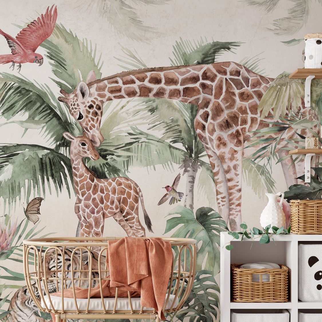 Jungle animals- Behang