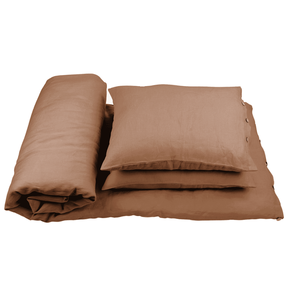 Linen Chocolate bedding set - Cotton & Sweets 140 x 200cm