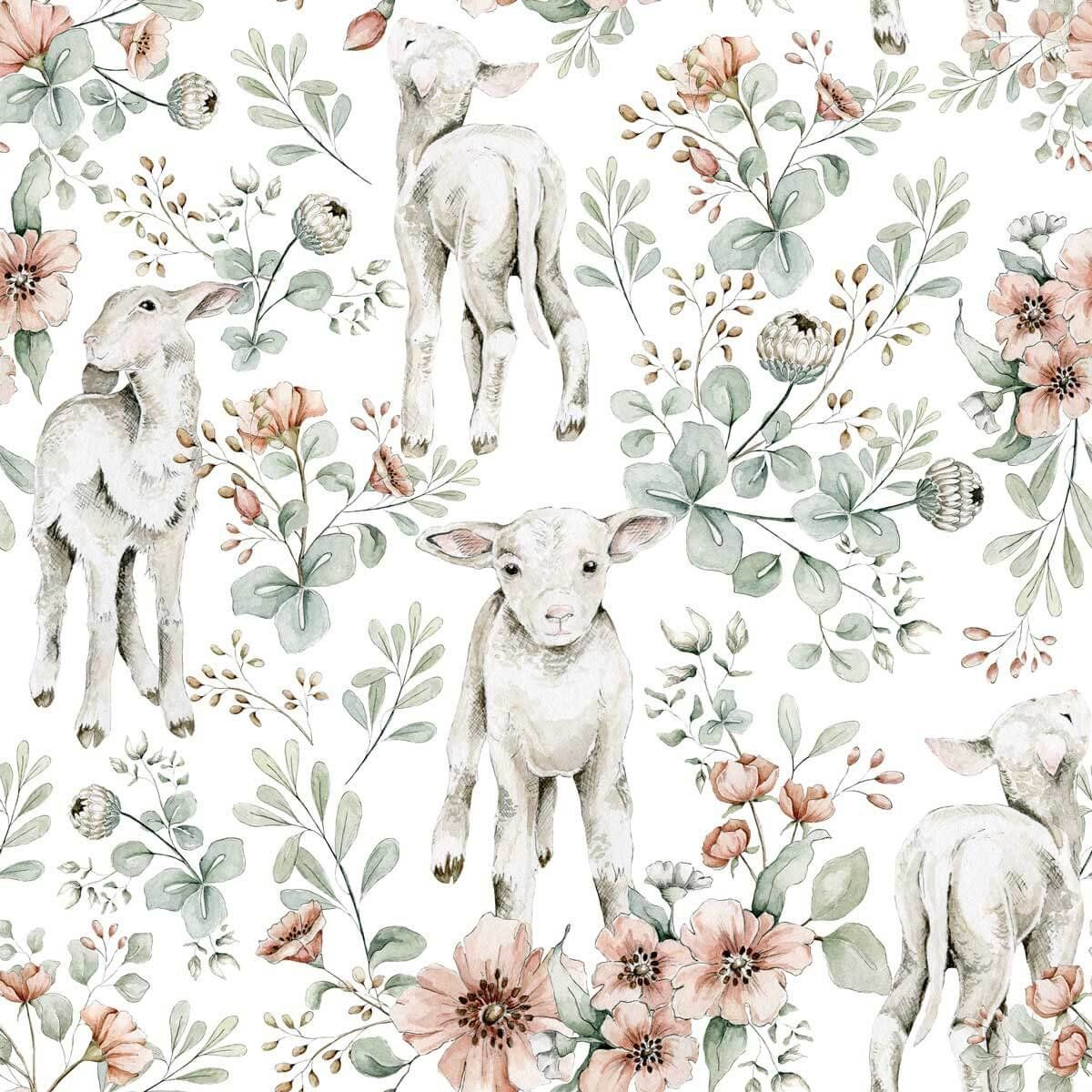 'Little Lambs' Behang