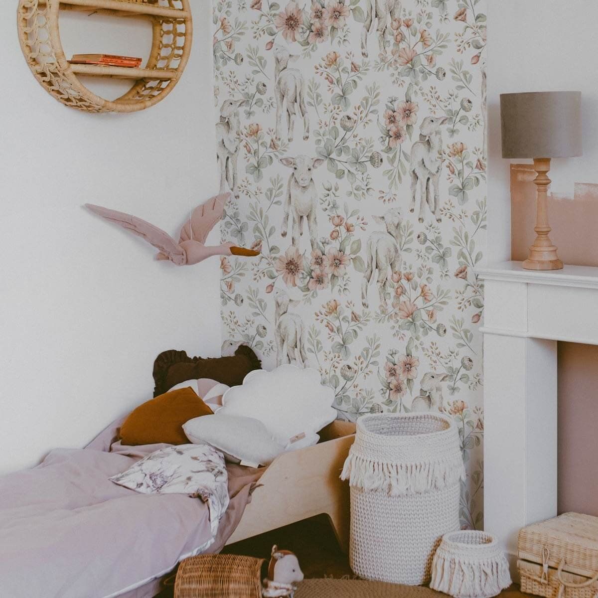 'Little Lambs' Behang