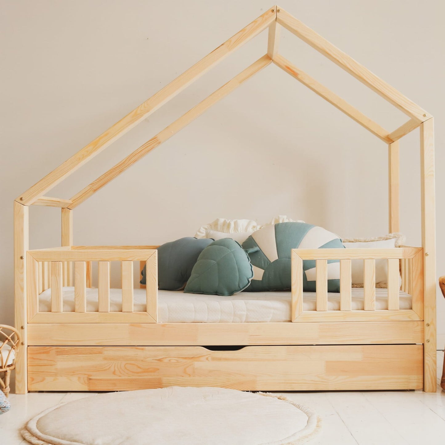 Huis Bed- Cici met opberglade, optie tot slaaplade