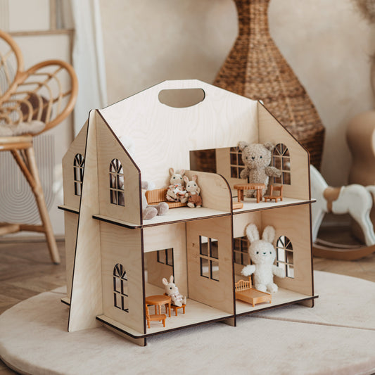 2 sided Wooden Doll House