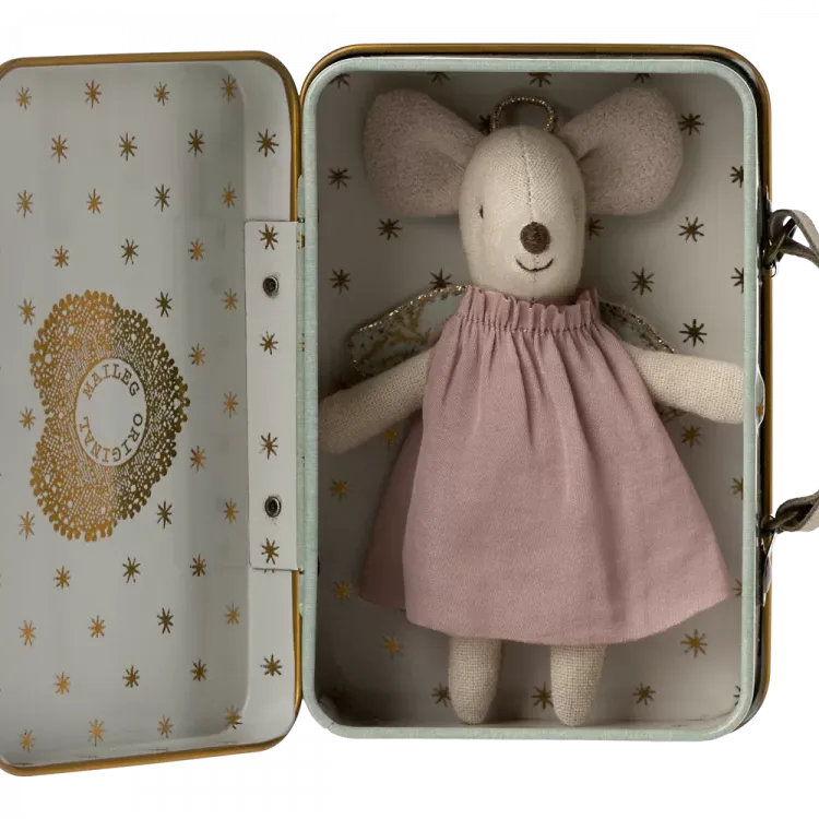 Souris ange dans un coffret métal - Maileg