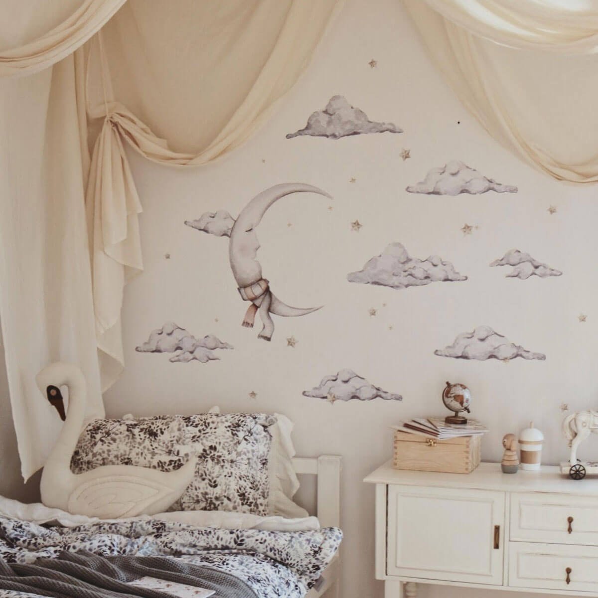 Moon Night Night- Muursticker