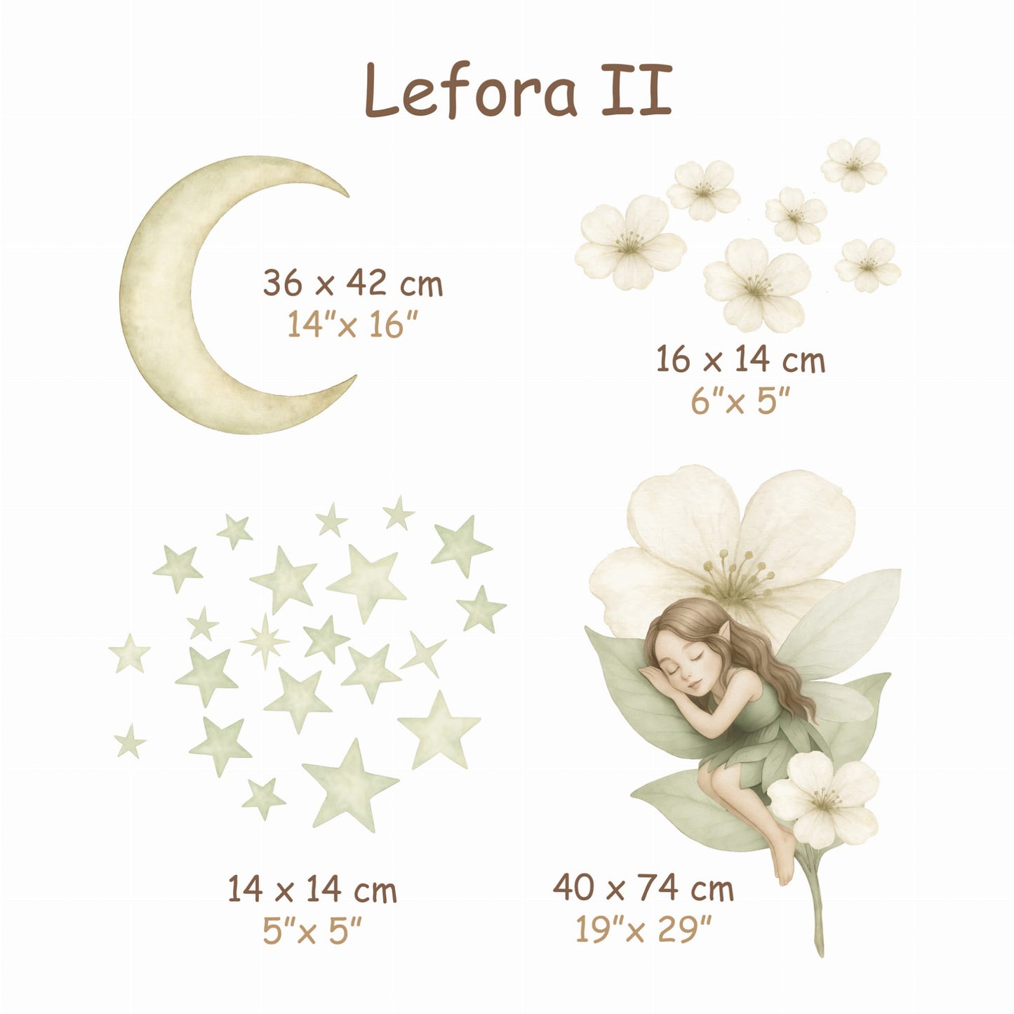 Muurstickerset Lefora – sprookjesachtige decoratie