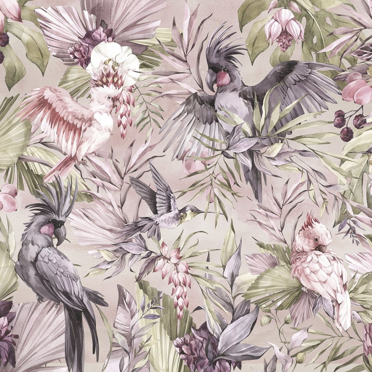 Safari birds-Behang