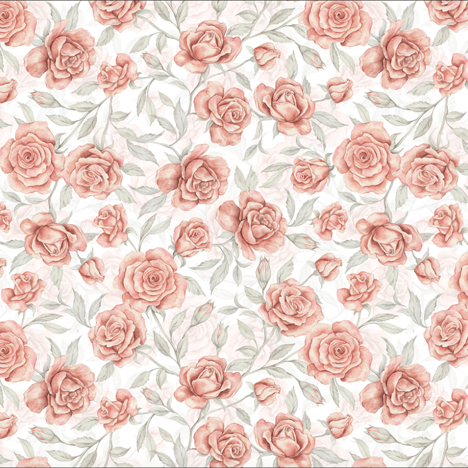 Powder Pink Rose Big- Behang