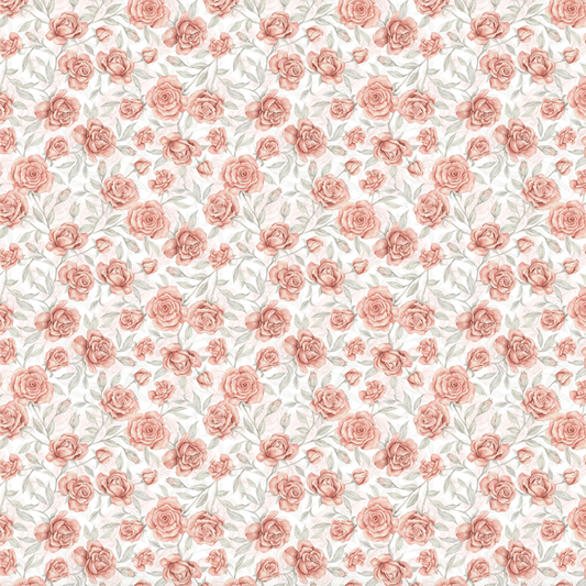 Powder Pink Rose Small- Behang