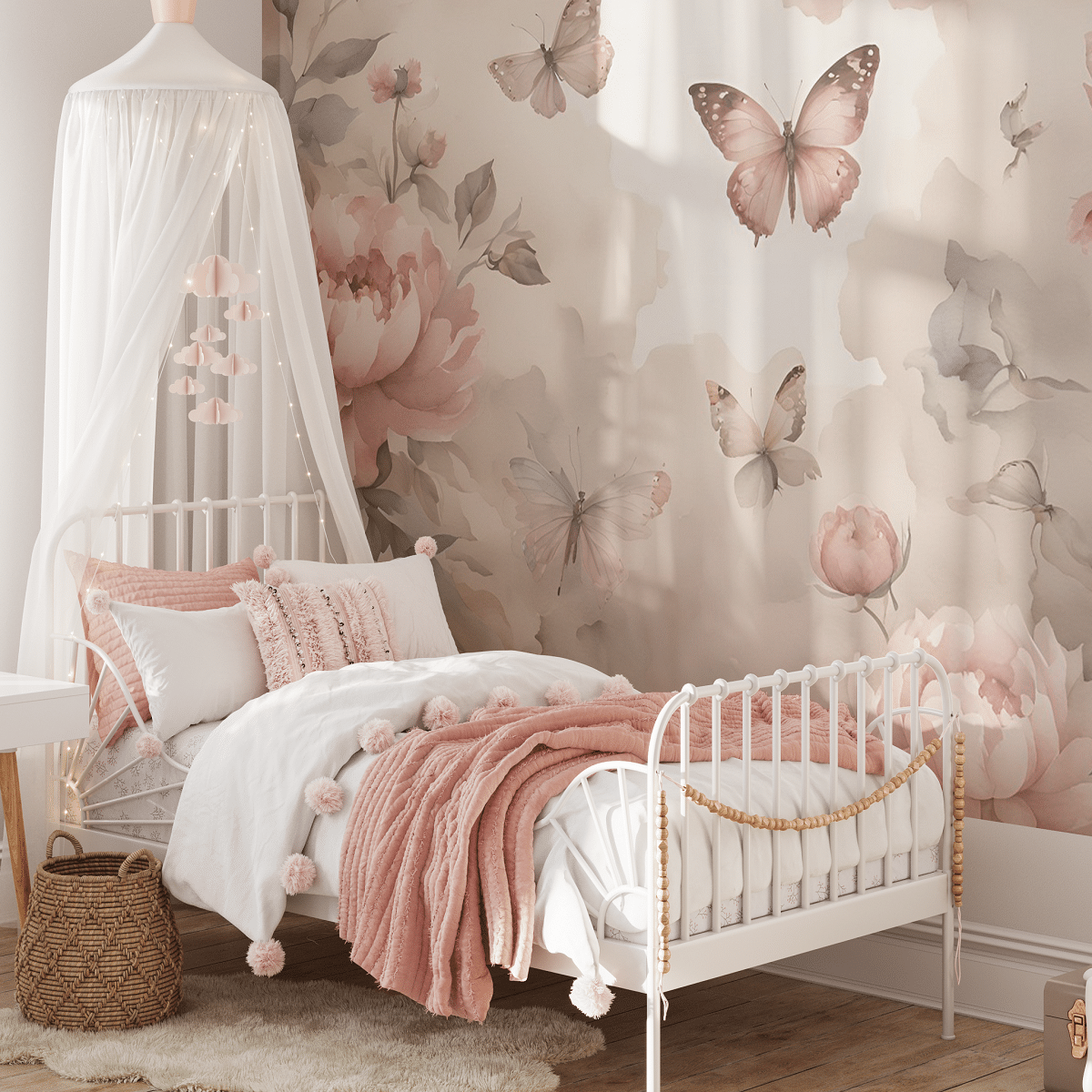 Powder Butterflies Behang