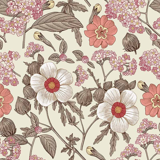 Retro Bouquet Behang