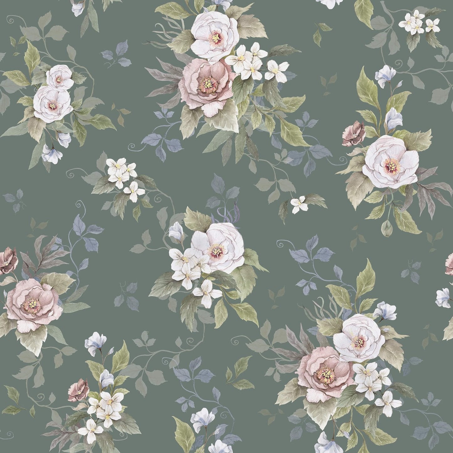 Pivoines vertes romantiques - Fond d'écran