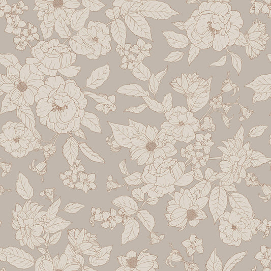 Retro Garden- Old Rose - Behang