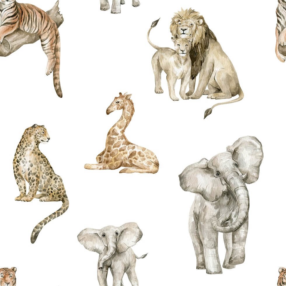 Savanna Animals behang