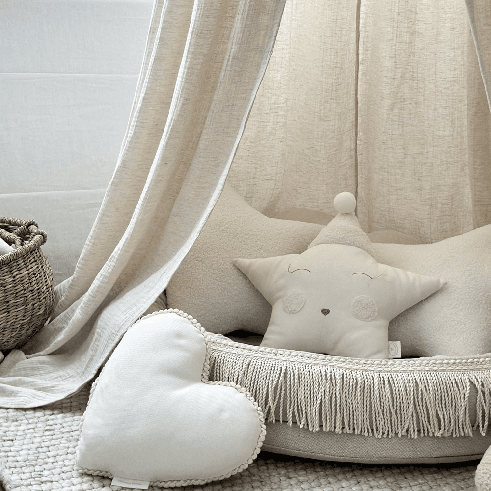 Coussin décoratif, Étoile endormie - Vanille