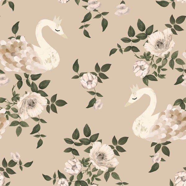 Fond d'écran « Royaume des cygnes -beige- »
