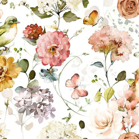 Paradise-White- Behang