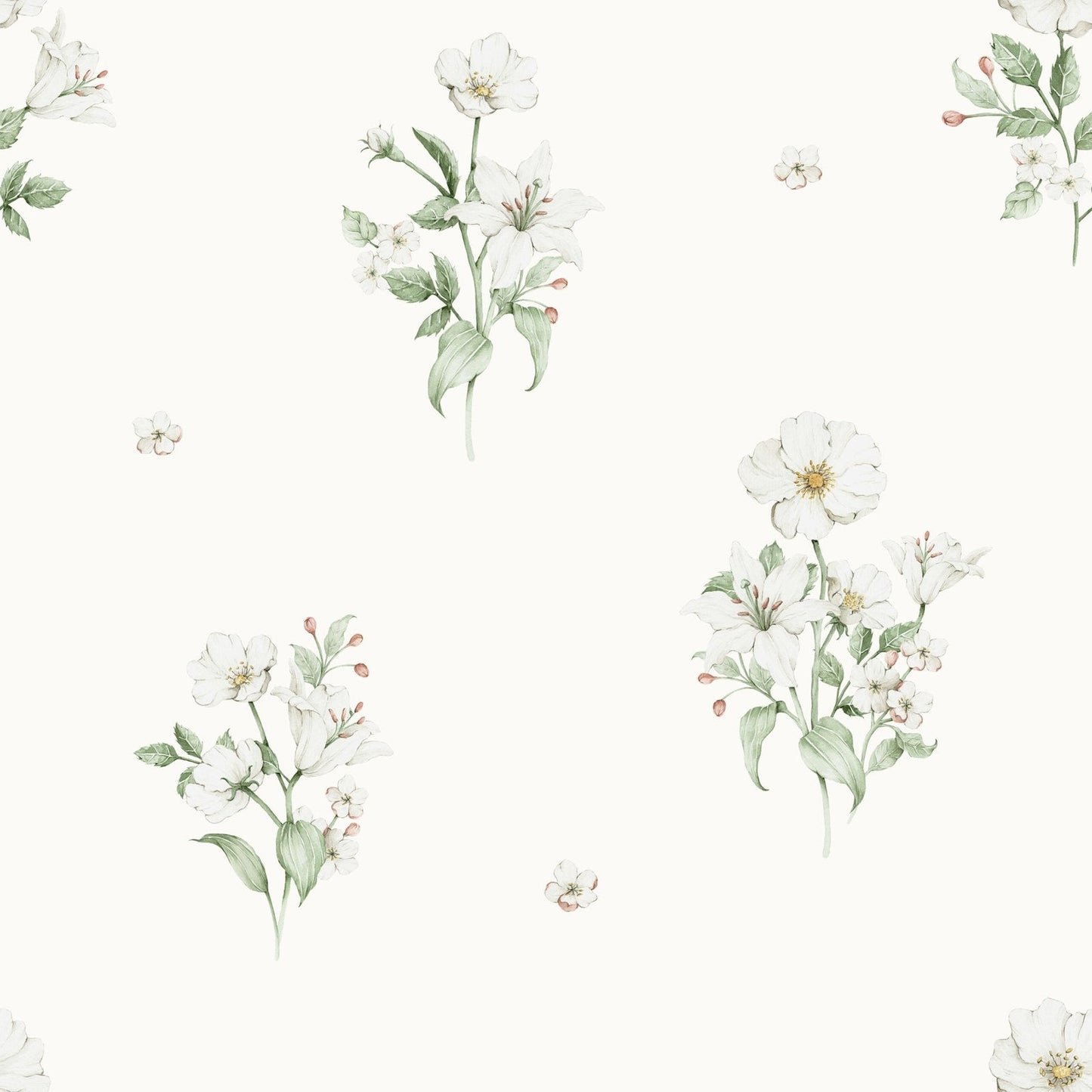 Fleurs blanches - Fond d'écran