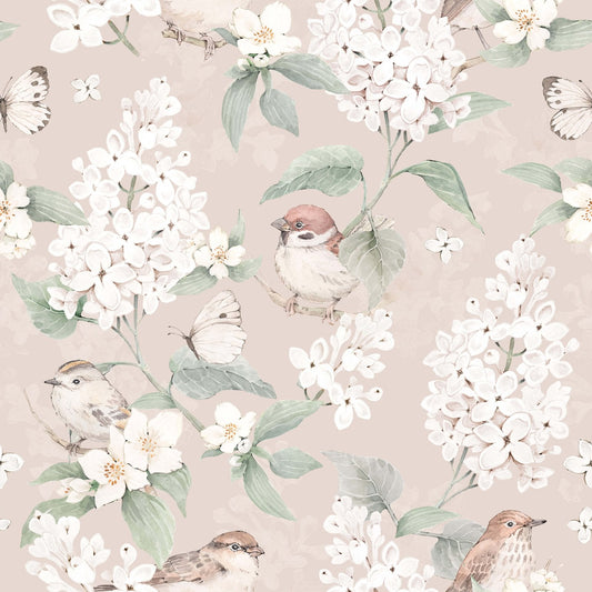 Birds -Brown - Behang